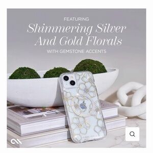 Case-Mate Floral Gems Series Hardshell Protective Cover For Apple iPhone 14 Pro